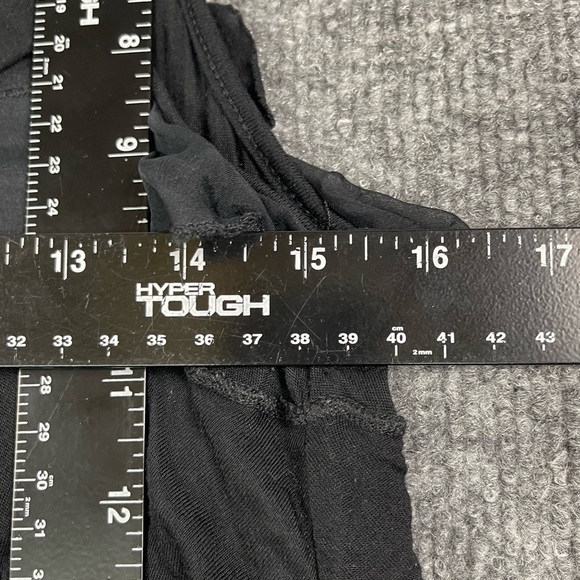 Garnet Hill Dress Womens Small Black Jersey Knit Tiered Ruffle Sleeveless Hemmed - Picture 5 of 9